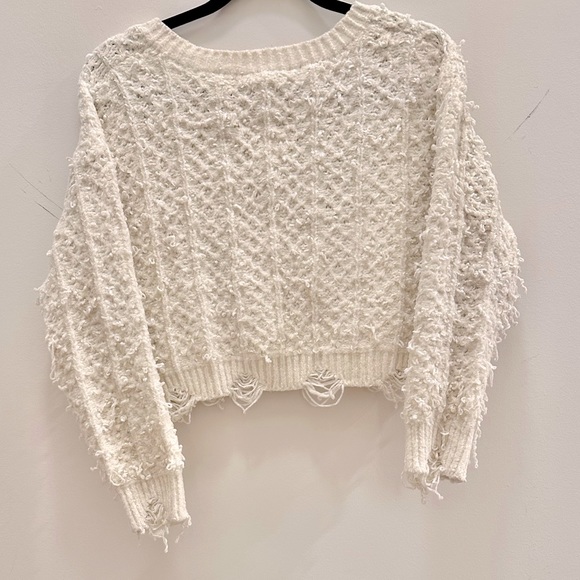 Distressed Crochet Sweater - Picture 3 of 3